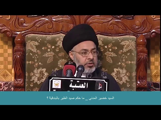 ⁣السيد خضير المدني _ ما حكم صيد الطير بالبندقية ؟