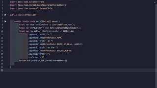 Creating a custom DateTimeFormatter in Java