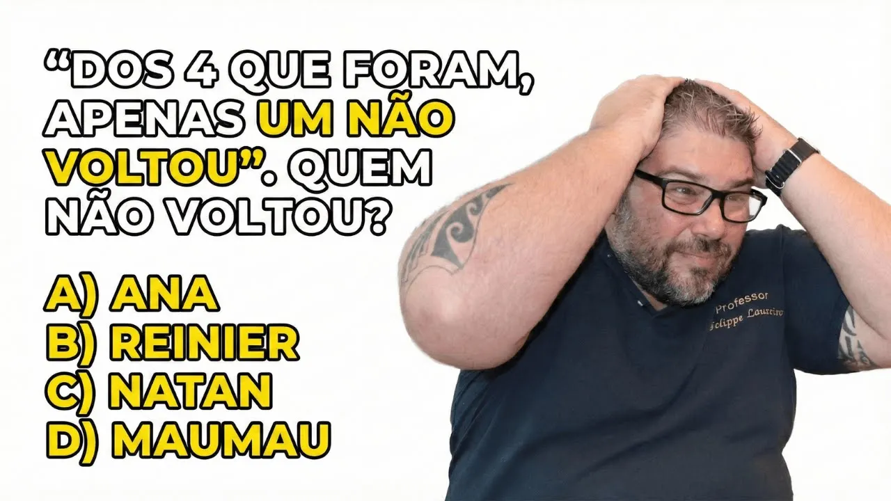 Dos 4 que foram, apenas um NÃO voltou! Você descobre? 🧠