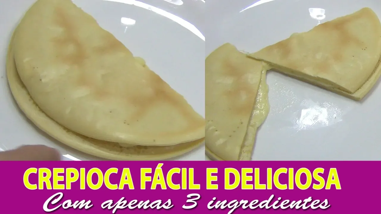 CREPIOCA FÁCIL COM APENAS 3 INGREDIENTES ESPECIAL PARA PRÉ E PÓS TREINO