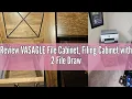 Review VASAGLE File Cabinet Filing Cabinet with 2 File Drawers Printer Stand Fit A4 Letter Size