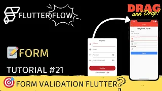 Form Validation UI in FlutterFlow Tutorial form validation in flutterflow