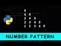 Python Program To Print Number Pattern in Right Triangle Shape 07