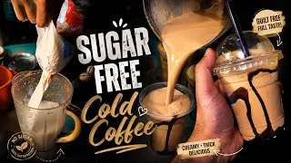 Sugar Free Cold Coffee ☕🔥 | Creamy, Thick & Delicious Cold Coffee | Delhi Food