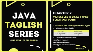 Floating Point Data Types - Java Taglish Series For Absolute Beginners PATutorials