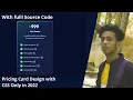 Pricing Card Design with CSS Only in 2022 full source code by jishaansinghal