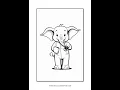 Coloring Pages of Elephants Vol 5 Elephant at Work - Fun for All Ages