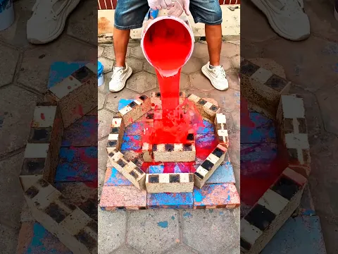 Dad Builds a Fish Tank with Bricks to Surprise Mom! 🐠🧱#fishtank #shorts #fishingvideo #viral