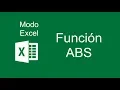 Funcion ABS - Modo Excel 2016