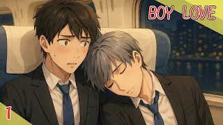  bl anime ep 1 my strict boss fell asleep on my shoulder