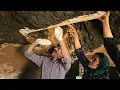 Building a Cave House in the Mountains & Real Nomadic Family Life | Repairing the Cave Ceiling ❤️