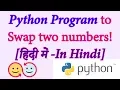 Hindi Swap two numbers in Python