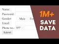 Store HTML Form Data to MySQL Database