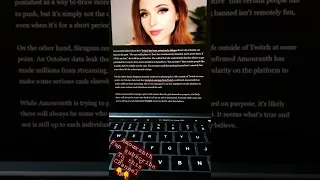 Twitch Streamer Amouranth Denies Theory That She Gets Banned on purpose ???? #shorts #amouranth #twi