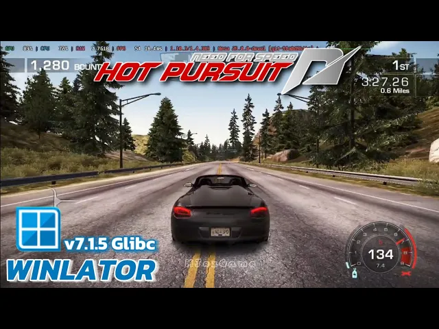 Winlator Glibc - Gameplay Need For Speed Hot Persuit (Windows) On Android