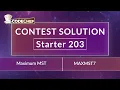 Maximum MST MAXMST7 Starter 203 CodeChef Solution