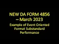 4856 New Event Oriented Substandard Performance Example Counseling