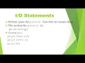 Expressions Comments I O Statements and Data Type conversion