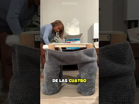🧶 Cubrió una mesa entera con lana y creó algo increíble