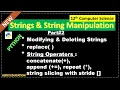12th Computer Science Chapter 8 Strings and string manipulation English Medium Part