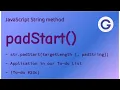 padStart - JavaScript String method