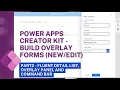 Enrich Power Apps UI with Creator Kit Part 2 - Fluent Detail List Overlay Panel and Command Bar