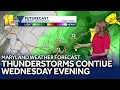 4 PM Weather Thunderstorms this evening