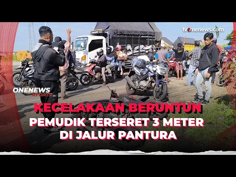 Ngeri! Pemudik Diduga Kelelahan, Motor Terseret Truk hingga Picu Tabrakan Beruntun