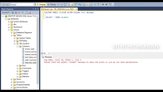 ALTER TABLE in MsSQL TSQL Tamil Part 4