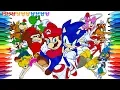 Mario and Sonic Rio Olympic Let s play How to Draw Super Mario Coloring Page s for Kids