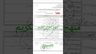 منهج القرآن الكريم للصف الثالث الثانوي للقسمين دعواتكم 