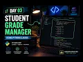 365 Days of Coding Day 3 Student Grade Manager Using Python Classes
