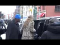 Gigi Hadid wears a leopard fur coat in NYC
