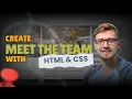 How to create a responsive meet the team section for your using and