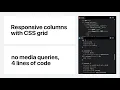 CSS Grid tutorial responsive column layout