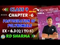 RD Sharma Class 9 Maths Chapter 6 Factorization of Polynomials Exercise 6 3 Q 1 to 8 Latest Edition