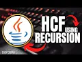 HCF of two numbers using Recursion in Java Easy Coding