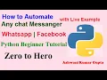 How to Automate the any Chat messenger like Whatsapp Facebook using Python in Hindi Urdu