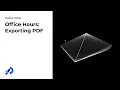 Office Hours Exporting PDF in Processing Many frames into a single file
