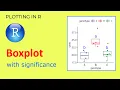 How to add significant differences to a boxplot in R Plotting in R