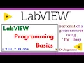 Factorial of a number using for loop in LabVIEW