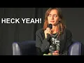 Ella Purnell being extremely animated and expressive