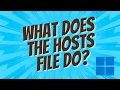 Windows Hosts File Explained
