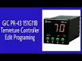 GIC Temperature Controller Programing Setup