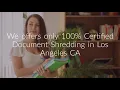 West Coast Archives Document Shredding Service in Los Angeles