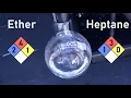 Diethyl Ether and Heptane from Starting Fluid Obtaining Lab Solvents episode 1