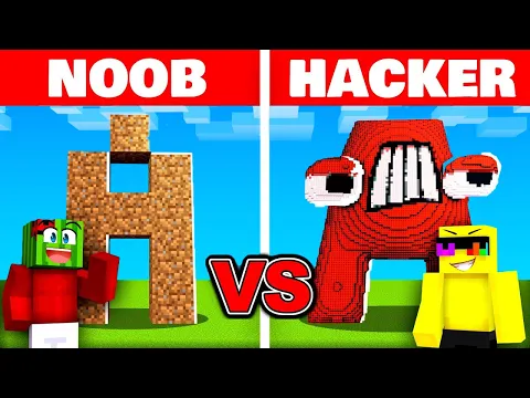 Download MP3 NOOB vs HACKER: I CHEATED In an ALPHABET LORE Minecraft Build Challange! Letter A