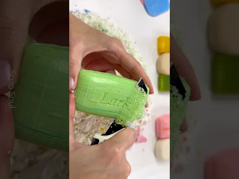 Soap cubes. Asmr soap cutting. Satisfying video  #asmrsoap