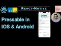 Pressable in React-Native