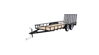Carry-On Treated Lumber Trailer w Ramp Gate 6-ft x 16-ft
